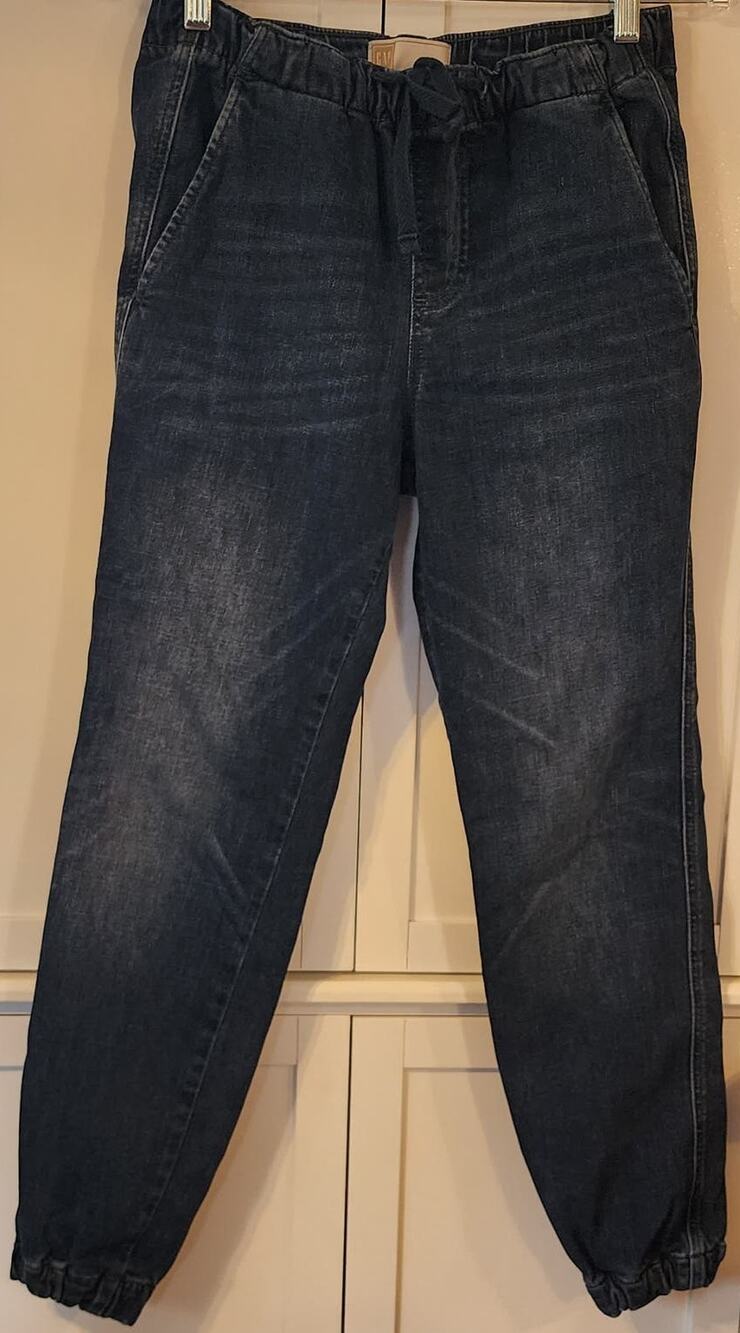 Gap Elastic Waist Pull On Jean denim jogger pants Front Pockets XS